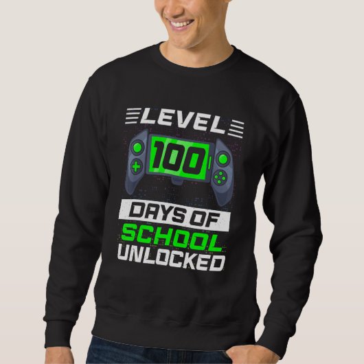 Level 100 Days Of School Unlocked 100th Day Video  Trui (Voorkant)