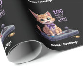 Level 100 Days of School Unlocked vieren Cadeaupapier (Rol Hoek)
