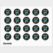 LEVEL 100 DAYS OF SCHOOL Video Game Teachers Ronde Sticker (Vel)