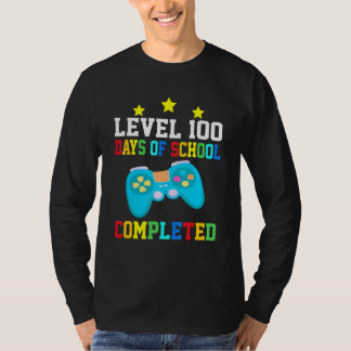 LEVEL 100 DAYS OF SCHOOL Video Game Teachers Stude T-shirt