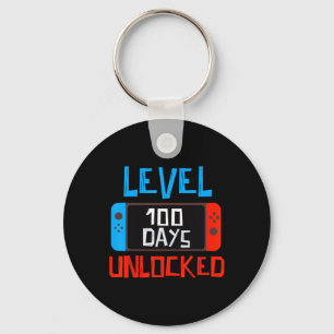 Level 100 Days School Unlocked Gamer Boys Funny 10 Sleutelhanger