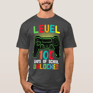 Level 100 School 100 dagen ontgrendeld Gamer Video T-shirt