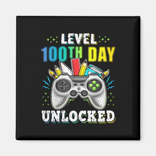 Level 100ste Dag Van School Ontgrendelde Video's G Magneet (Voorkant)