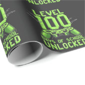 Level 100th Days of School Ontgrendeld Gaming Scho Cadeaupapier (Rol Hoek)