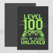 Level 100th Days of School Ontgrendeld Gaming Scho Kaart (Voorkant / Achterkant)