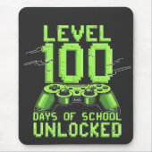 Level 100th Days of School Ontgrendeld Gaming Scho Muismat (Voorkant)