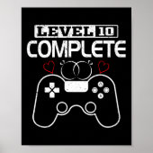 Level 10 Complete 10 jaar bruiloft Jubileum Vid Poster (Voorkant)