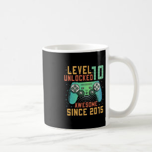 Level 10 Ontgrendeld 10e Verjaardag 10 Jaar Oude J Koffiemok