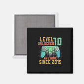 Level 10 Ontgrendeld 10e Verjaardag 10 Jaar Oude J Magneet (Voorkant / Achterkant)