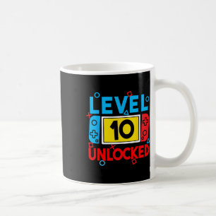 Level 10 Ontgrendeld Gamer 10e Verjaardag Videospe Koffiemok