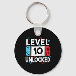 Level 10 Ontgrendeld Gamer 10e Verjaardag Videospe Sleutelhanger