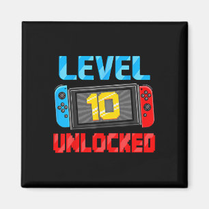 Level 10 Ontgrendeld Gamer 10e Verjaardagscadeau V Magneet