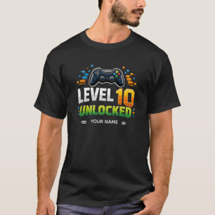 LEVEL 10 ONTGRENDELD Gamer Motivatie Design XP P T-shirt
