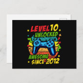 Level 10 Ontgrendeld Geweldig 2012 Game 10e Verjaa Briefkaart (Voorkant / Achterkant)