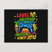 Level 10 Ontgrendeld Geweldig 2012 Game 10e Verjaa Briefkaart (Voorkant)