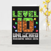 Level 10 Ontgrendeld Geweldig Sinds 2015 10e Pixel Kaart (Gele Bloem)