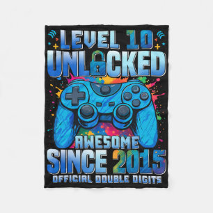 Level 10 Ontgrendeld Geweldig Sinds 2015 10e Verja Fleece Deken