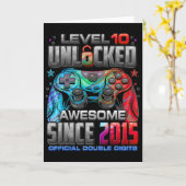 Level 10 Ontgrendeld Geweldig Sinds 2015 10e Verja Kaart (Gele Bloem)