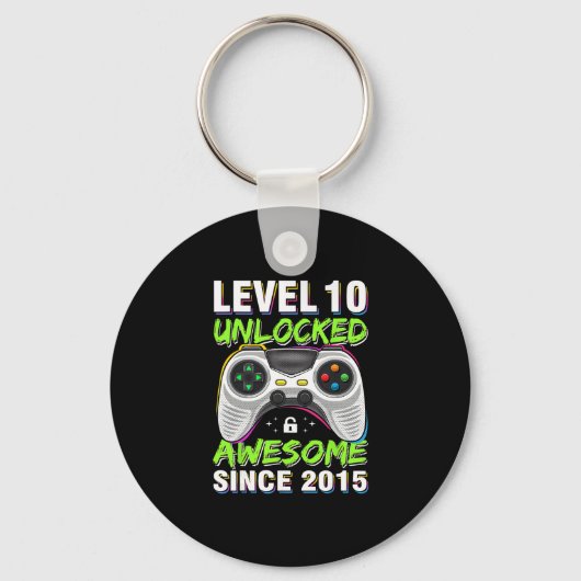 Level 10 Ontgrendeld Geweldig Sinds 2015 10e Verja Sleutelhanger (Voorkant)