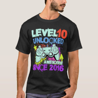 Level 10 Ontgrendeld Geweldig Sinds 2016 10e T-shirt
