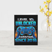 Level 10 Ontgrendeld Geweldig Sinds 2016 10e Verja Kaart (Gele Bloem)