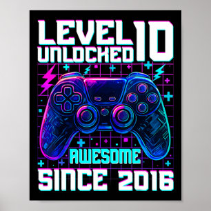 Level 10 Ontgrendeld Geweldig Sinds 2016 10e Verja Poster