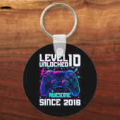 Level 10 Ontgrendeld Geweldig Sinds 2016 10e Verja Sleutelhanger (Voorkant)