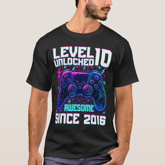 Level 10 Ontgrendeld Geweldig Sinds 2016 10e Verja T-shirt (Voorkant)