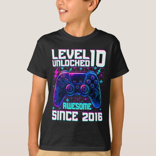 Level 10 Ontgrendeld Geweldig Sinds 2016 10e Verja T-shirt (Voorkant)