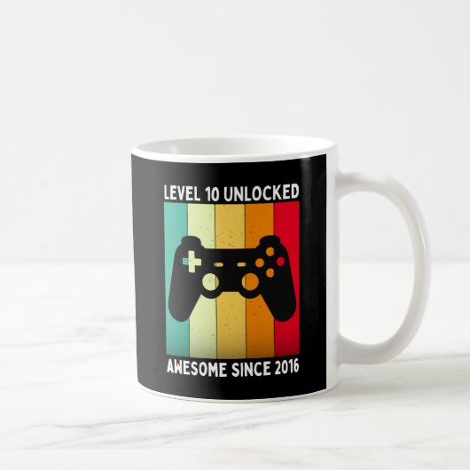 level 10 ontgrendeld geweldig sinds 2016 koffiemok (Rechts)