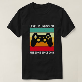 level 10 ontgrendeld geweldig sinds 2016 t-shirt