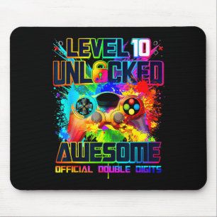 Level 10 Ontgrendeld Geweldige Gamen Verjaardag Jo Muismat