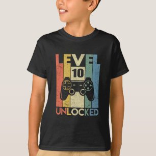 Level 10 Ontgrendeld Grappige Videospeler 10e Verj T-shirt