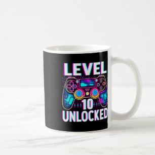 Level 10 Ontgrendeld Shirt Funny Video Gamer Geek Koffiemok