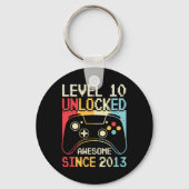 Level 10 Ontgrendeld Videospel 10e Verjaardag Game Sleutelhanger (Voorkant)