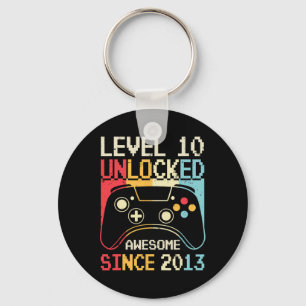 Level 10 Ontgrendeld Videospel 10e Verjaardag Game Sleutelhanger