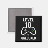 Level 10 Ontgrendeld Videospel 10e Verjaardagscade Magneet (Voorkant / Achterkant)