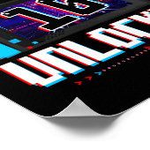 Level 10 Ontgrendelde Gamer Jongens 10e Verjaardag Poster (Hoek)