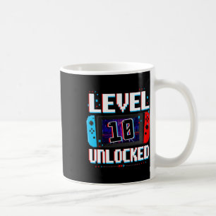 Level 10 Ontluikte Gamer Jongens 10e Verjaardag Ca Koffiemok