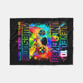 Level 10 Unlocked Awesome Gaming Birthday Boy 10th Fleece Deken (Voorkant (Horizontaal))