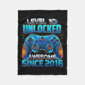 Level 10 Unlocked Awesome Since 2016 10th Birthday Fleece Deken (Voorkant)