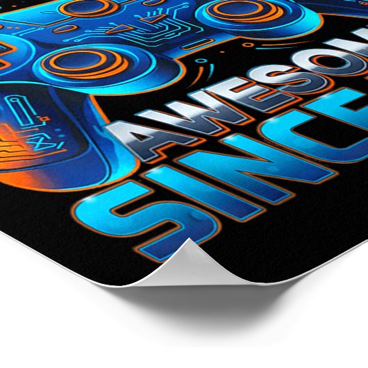 Level 10 Unlocked Awesome Since 2016 10th Birthday Poster (Hoek)