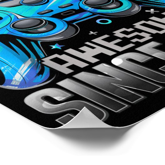 Level 10 Unlocked Awesome Since 2016 10th Birthday Poster (Hoek)