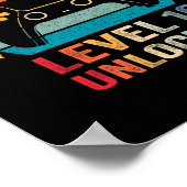 Level 10 Unlocked Shirt Funny Video Gamer 10th Bir Poster (Hoek)