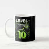 Level 10 Videospelcontroller 10e verjaardag Gamer Koffiemok (Links)