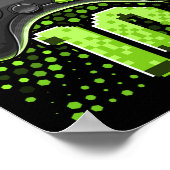 Level 10 videospelcontroller 10e verjaardag gamer poster (Hoek)