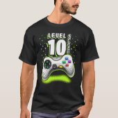 Level 10 videospelcontroller 10e verjaardag gamer t-shirt (Voorkant)