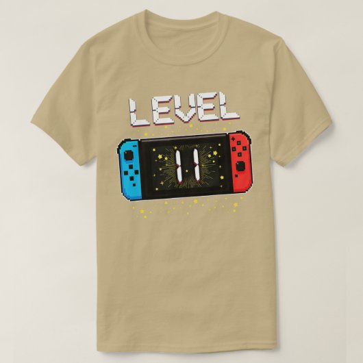 Level 11 Birthday Gaming 11 jaar oude videogames G T-shirt (Design voorkant)