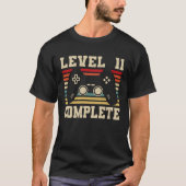 Level 11 Complete 11e Jubileum videogamer T-shirt (Voorkant)
