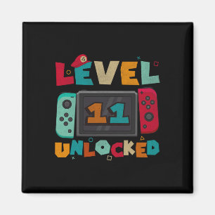 Level 11 Ontgrendeld Gamen Verjaardag Jongens 11e  Magneet